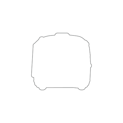Custom Plastic 2.357" x 2.23" Trailer Rear View Shape Cards