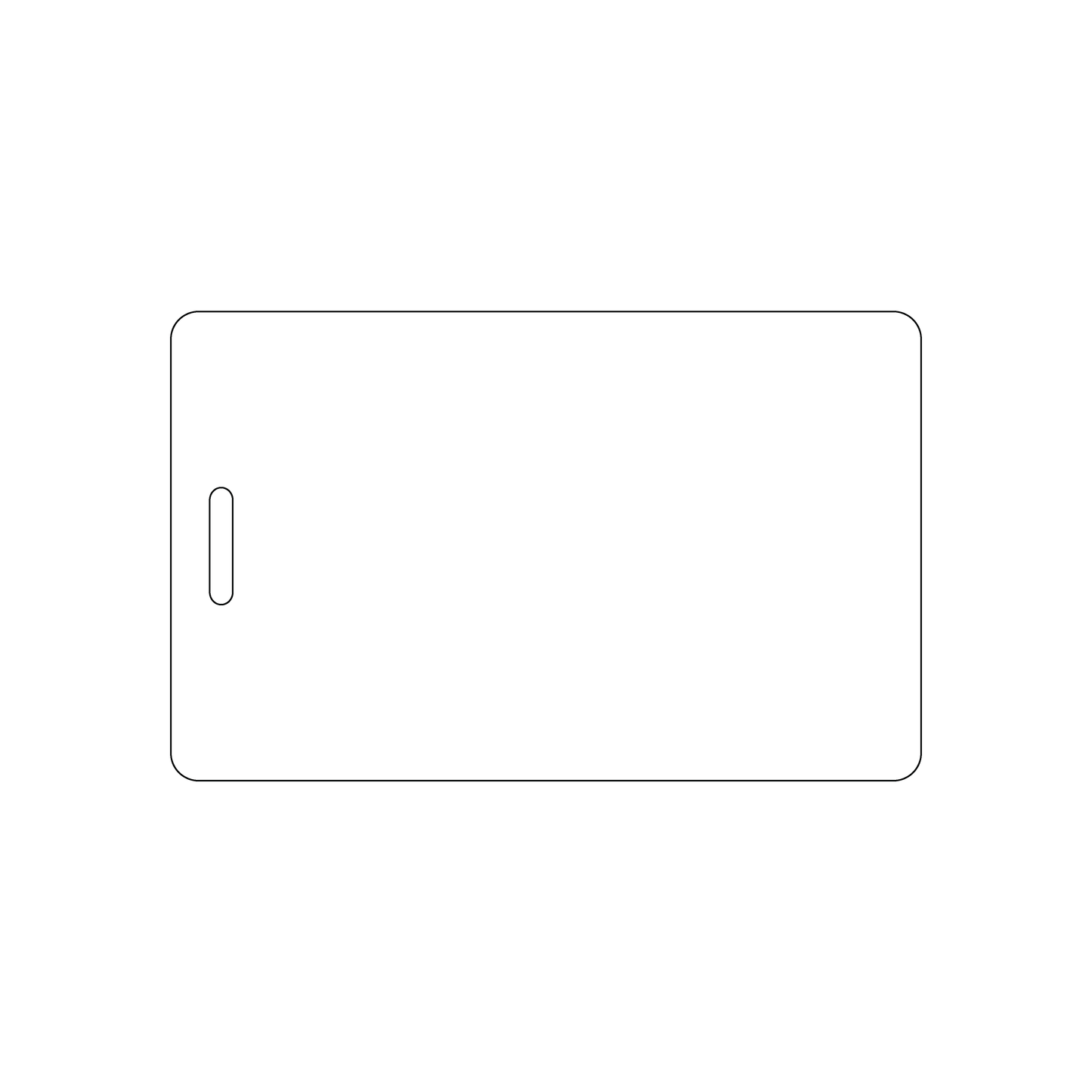Custom Plastic 4" x 2.5" Vertical Badges