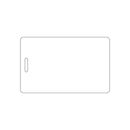 Custom Plastic 4" x 2.5" Vertical Badges