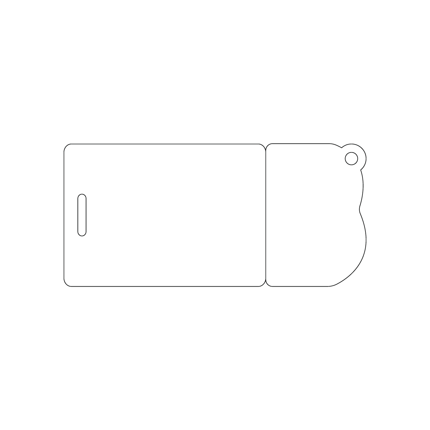 Custom Plastic 4.5" x 2.125" Badge and B Shape Key Tag Combo