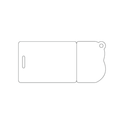 Custom Plastic 4.5" x 2.125" Badge and B Shape Key Tag Combo