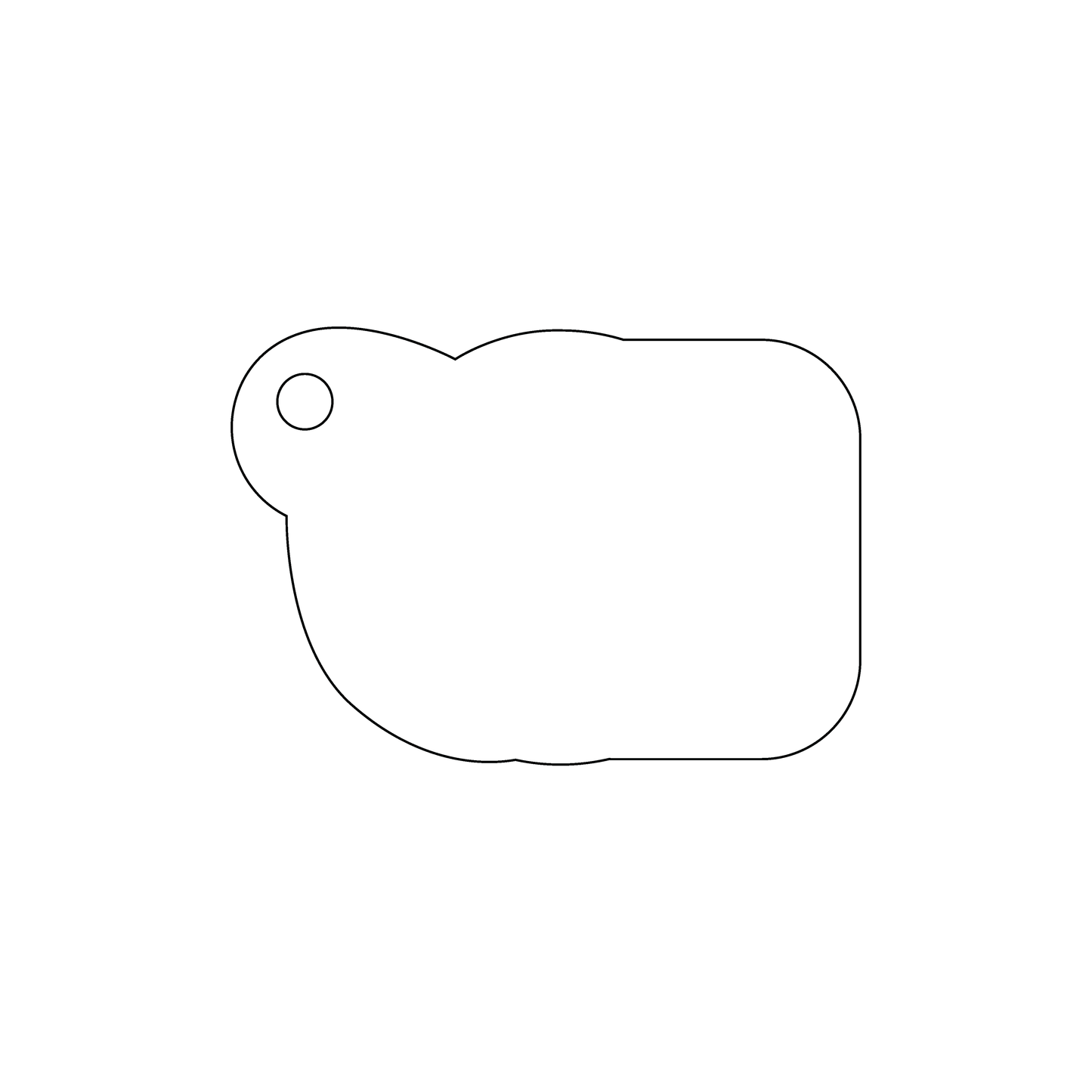 Custom Plastic 2.13" x 1.48" Capsule Shape Key Tags