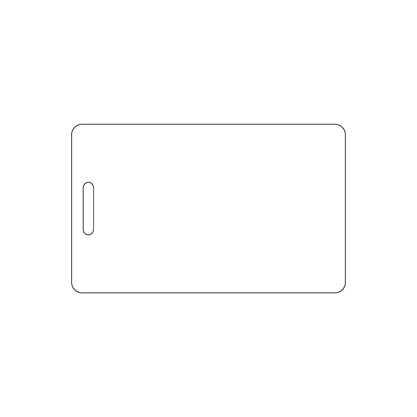 Custom Plastic 3.25" x 2" Small Vertical Badges