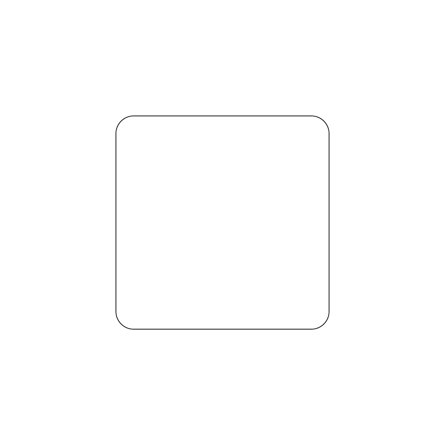 Custom Plastic 2.5" x 2.5" Rounded Square Cards