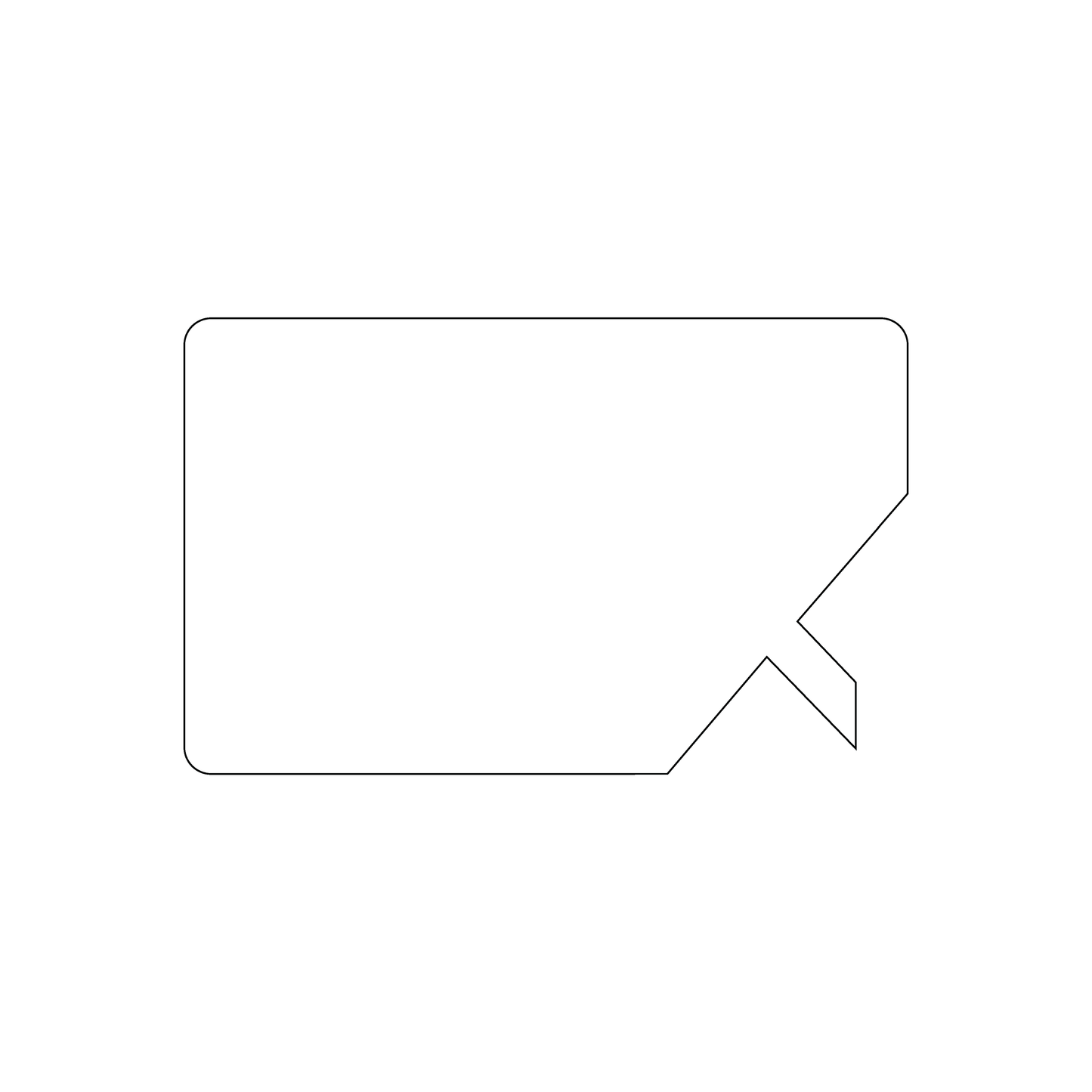 Custom Plastic 2.125" x 3.375" Speech Bubble Cards