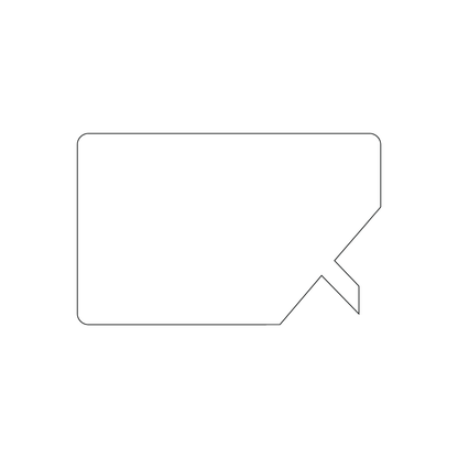 Custom Plastic 2.125" x 3.375" Speech Bubble Cards