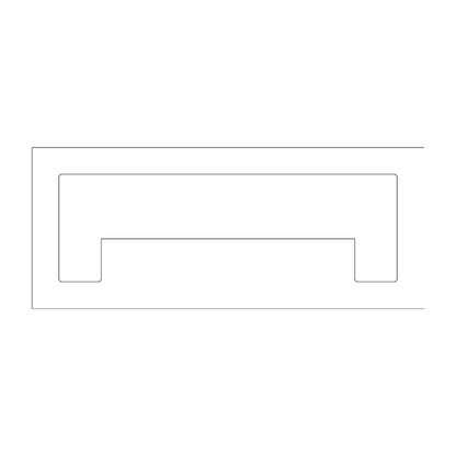 Custom Plastic 2" x 6.3" Bracket Shape Ruler
