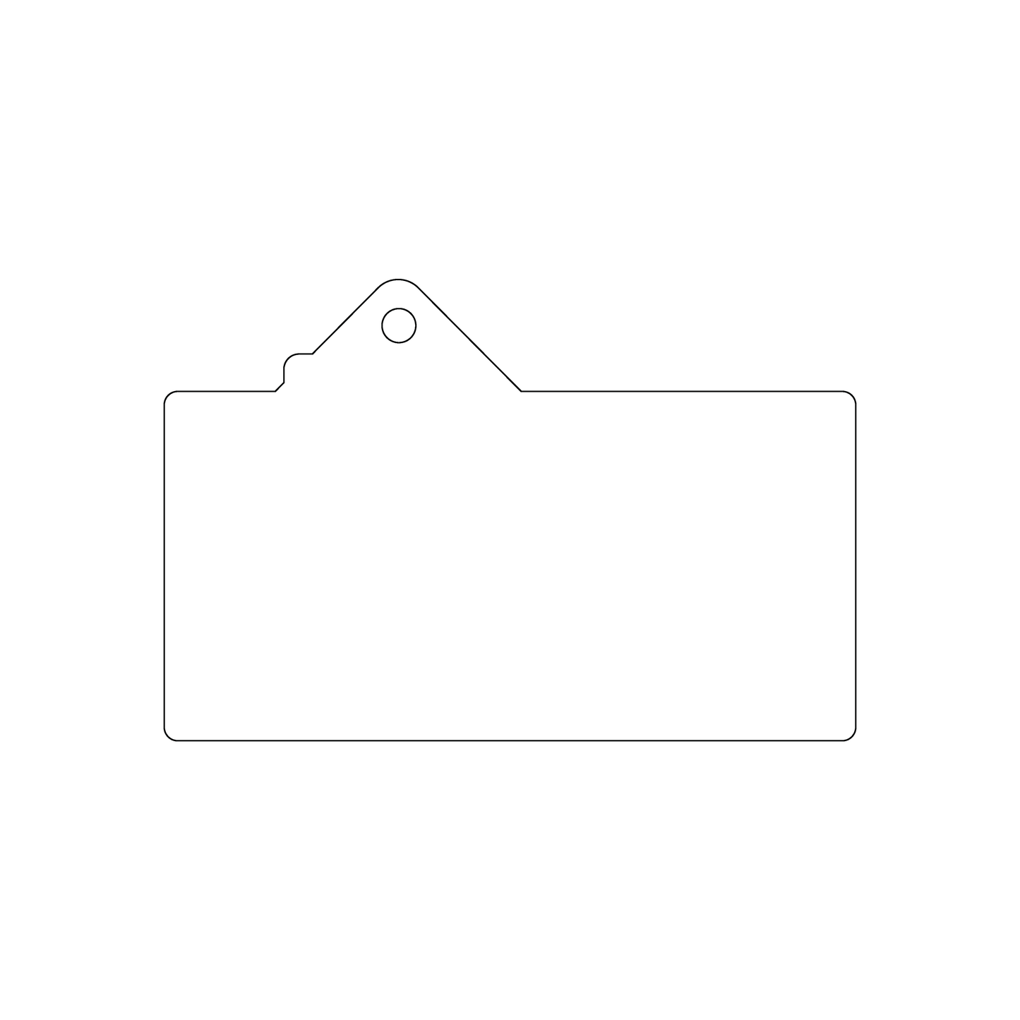 Custom Plastic 3.75" x 2.5" House Shape Tags