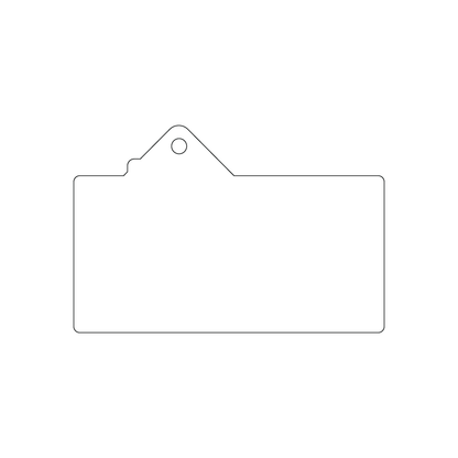 Custom Plastic 3.75" x 2.5" House Shape Tags