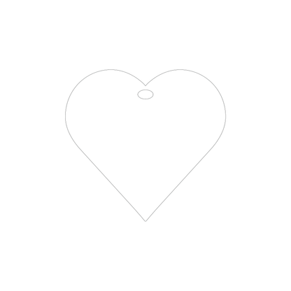 Custom Plastic 3.7" x 3.5" Heart Shape Luggage Tags