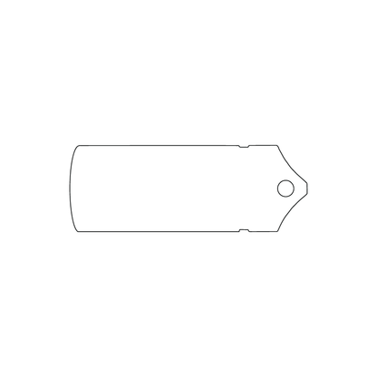 Custom Plastic 2.75" x 1" Ribbon Roll Container Shape Key Tags