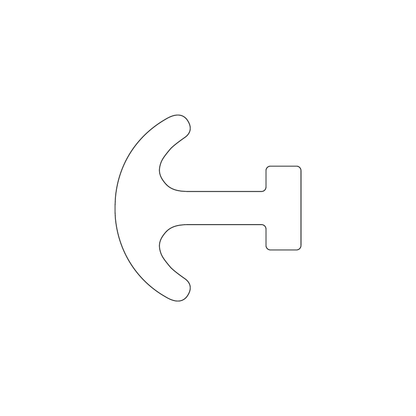 Custom Plastic 2" x 2" Anchor Shape