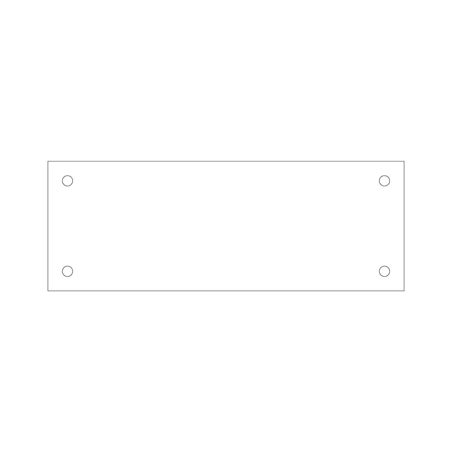 Custom Plastic 11" x 1" Long Hanging Four Hole Signage