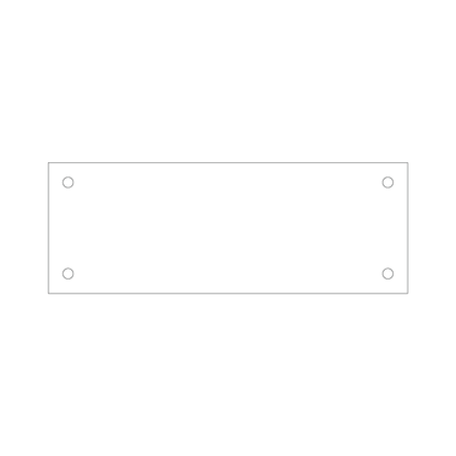 Custom Plastic 11" x 1" Long Hanging Four Hole Signage