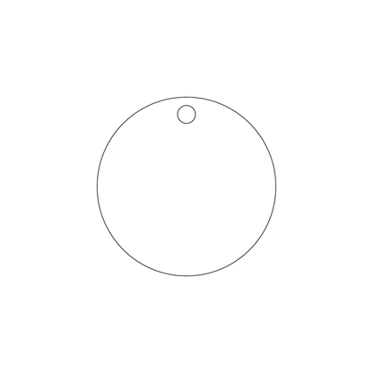 Custom Plastic 2.5" x 2.5" Circle Shape Key Tags