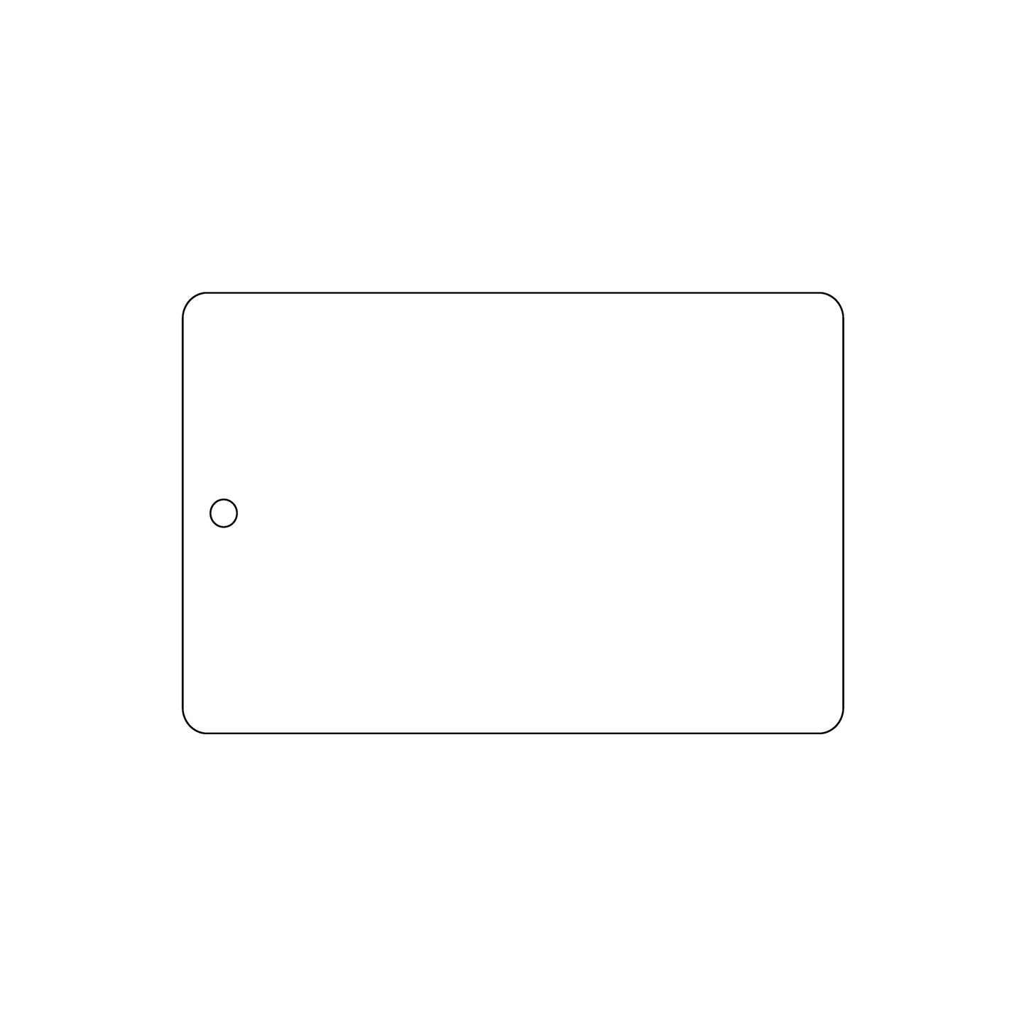 Custom Plastic 3" x 2" Small Hole Tags