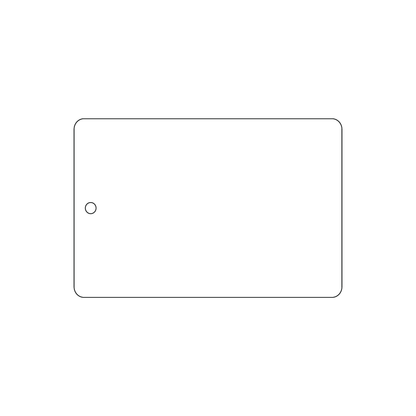 Custom Plastic 3" x 2" Small Hole Tags