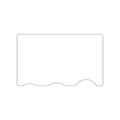 Custom Plastic 3" x 5" Rounded Measurement Cards