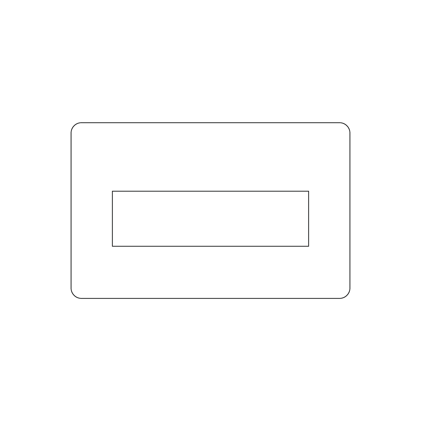 Custom Plastic 3.375" x 2.125" Cards with Punch-Out Rectangle