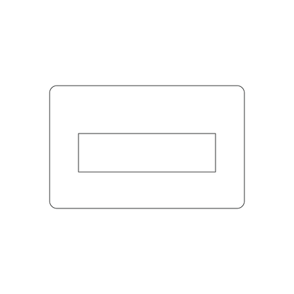 Custom Plastic 3.375" x 2.125" Cards with Punch-Out Rectangle