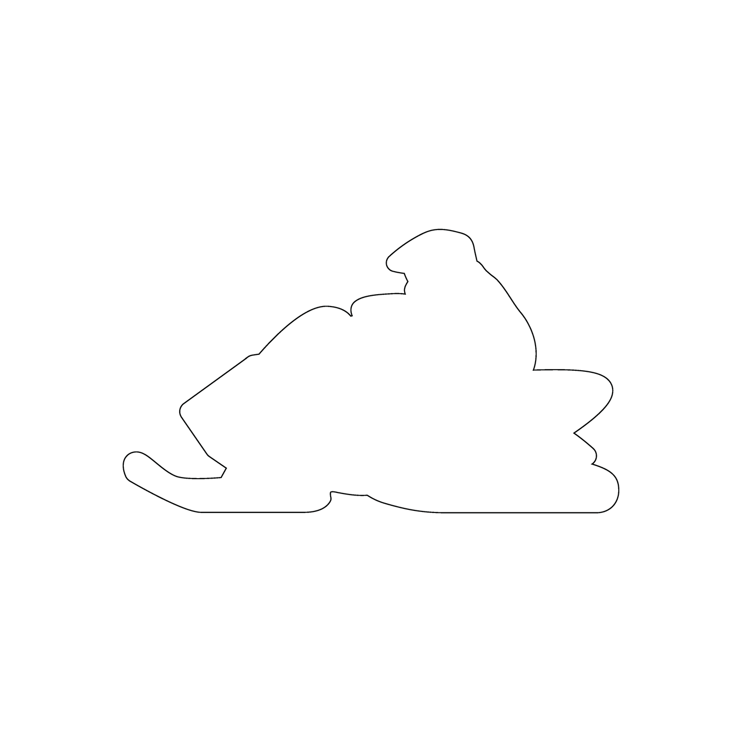 Custom Plastic 3.5" x 2" Snowmobile Shape Cards