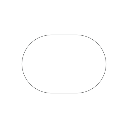 Custom Plastic 2.25" x 3.25" Oval Shape Cards