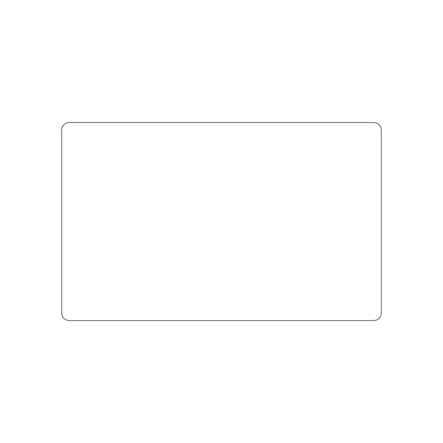 Custom Plastic 5.25" x 3.25" Slight Rounded Invitations