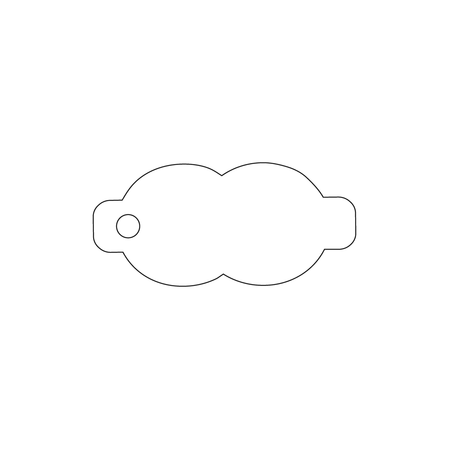 Custom Plastic 2.125" x 1" Knot Shape Key Tags