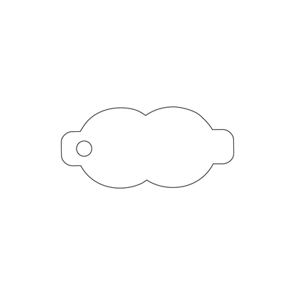Custom Plastic 2.125" x 1" Knot Shape Key Tags