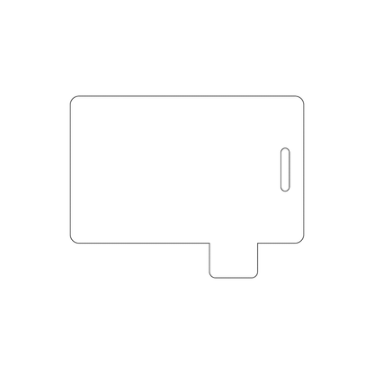 Custom Plastic 2.6258" x 3.375" Tabbed Page 2 Luggage Tags