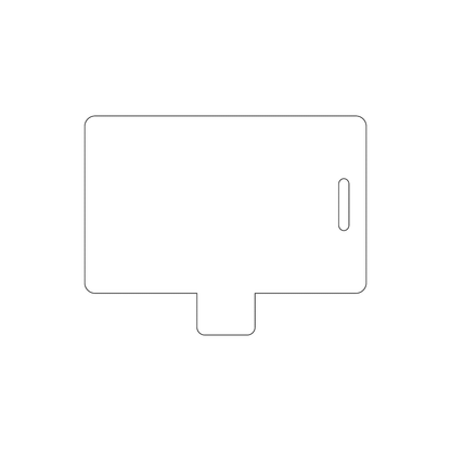 Custom Plastic 2.6258" x 3.375" Tabbed Page 3 Luggage Tags
