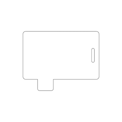 Custom Plastic 2.6258" x 3.375" Tabbed Page 4 Luggage Tags