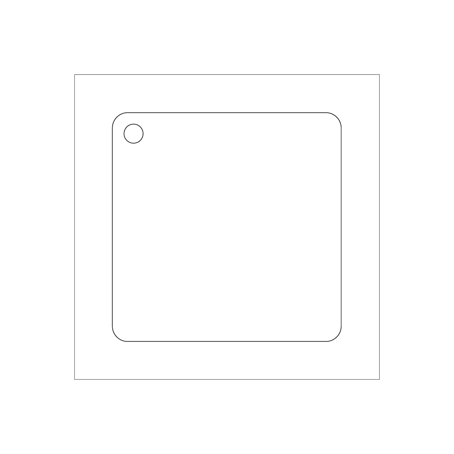 Custom Plastic 3" x 3" Square Tags