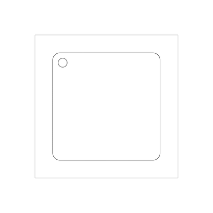 Custom Plastic 3" x 3" Square Tags