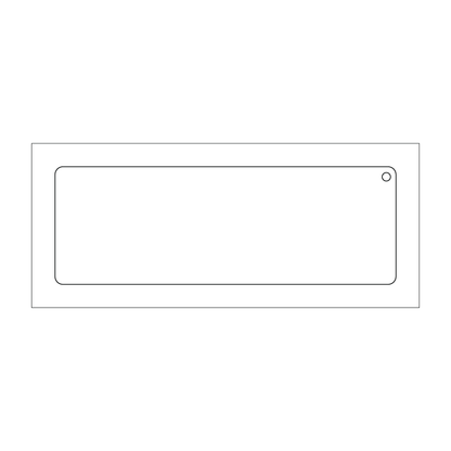 Custom Plastic 7.25" x 2.5" Long Signage with Corner Hole
