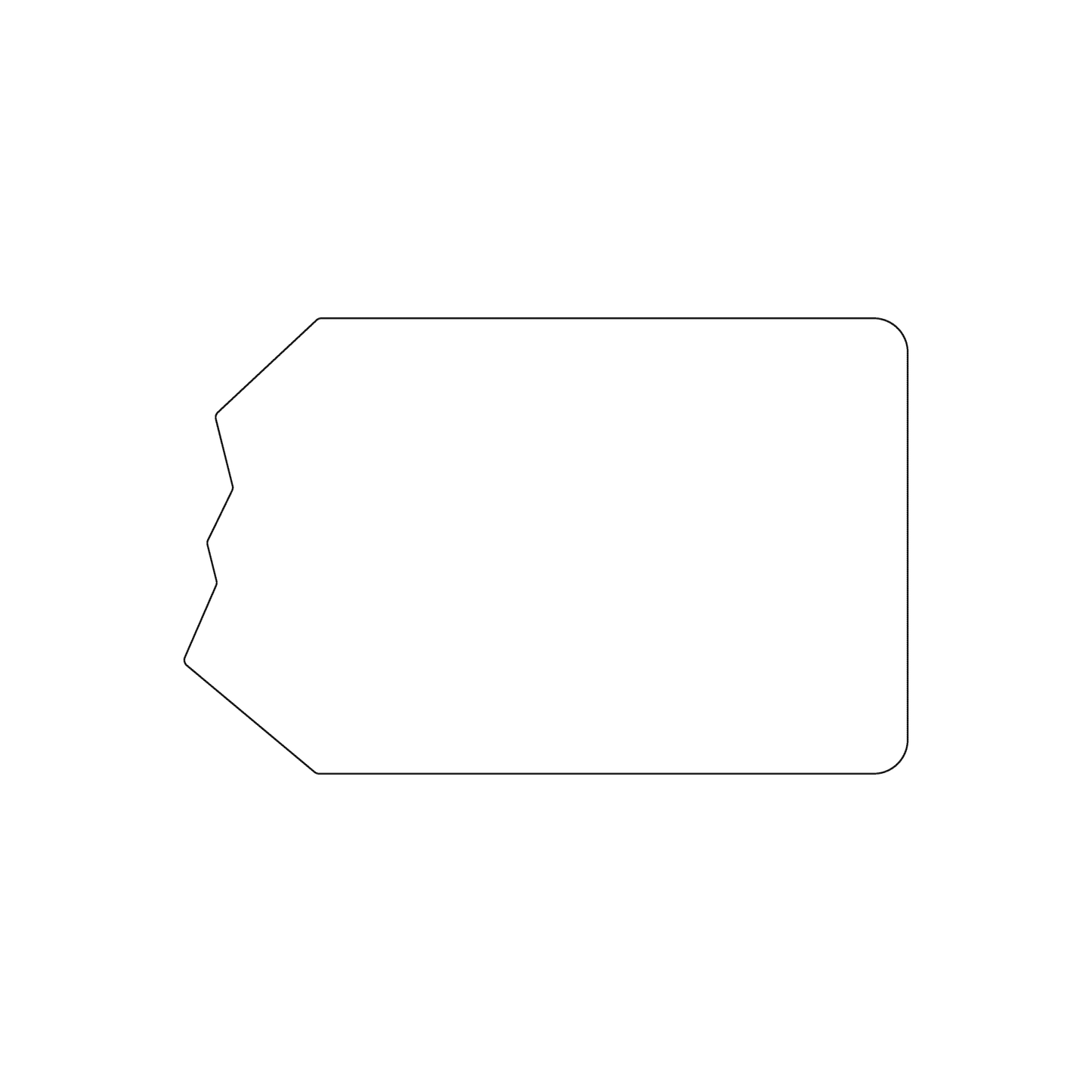 Custom Plastic 3.375" x 2.125" Vertical House Shape Cards