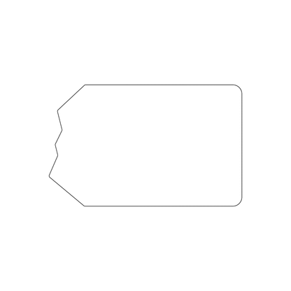Custom Plastic 3.375" x 2.125" Vertical House Shape Cards