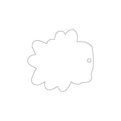 Custom Plastic 4.3" x 3.2" Explosion Shape Tags
