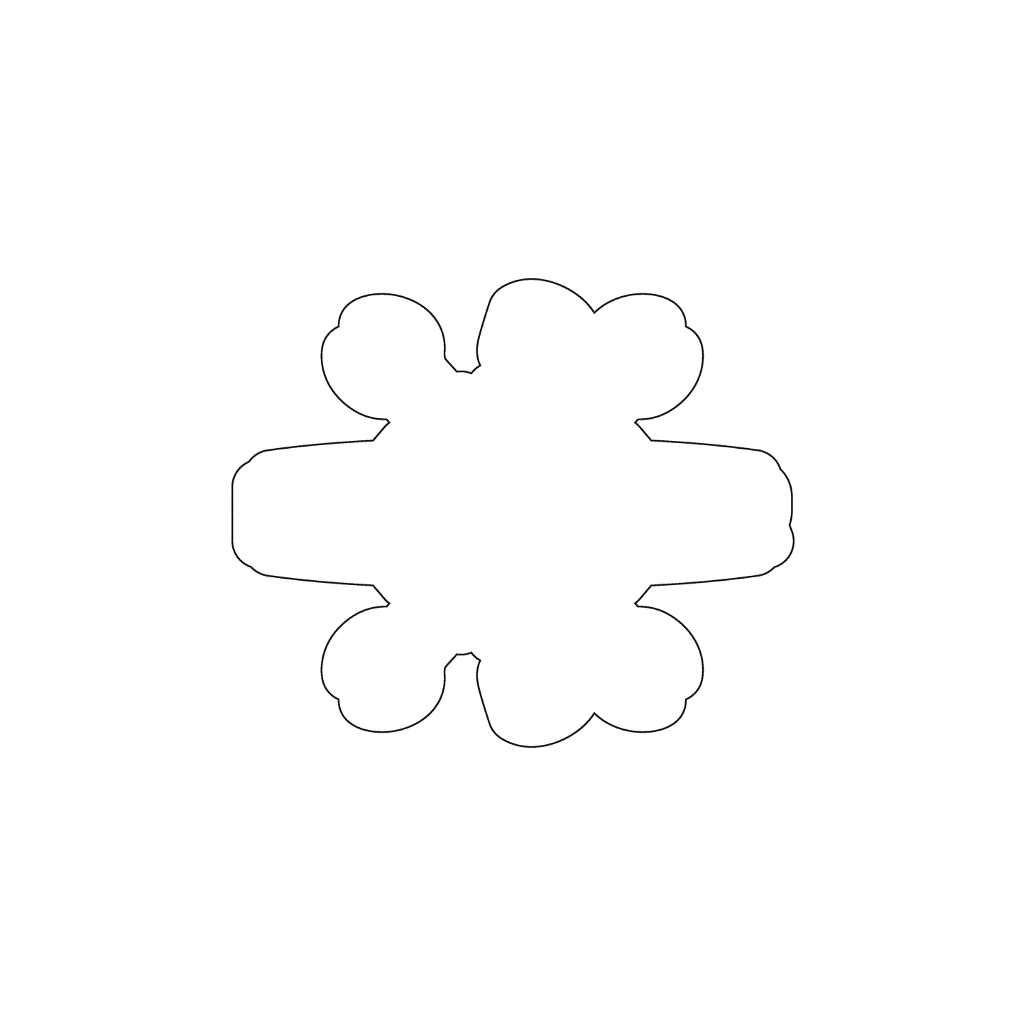 Custom Plastic 2.55" x 2.125" Germ Shape Cards