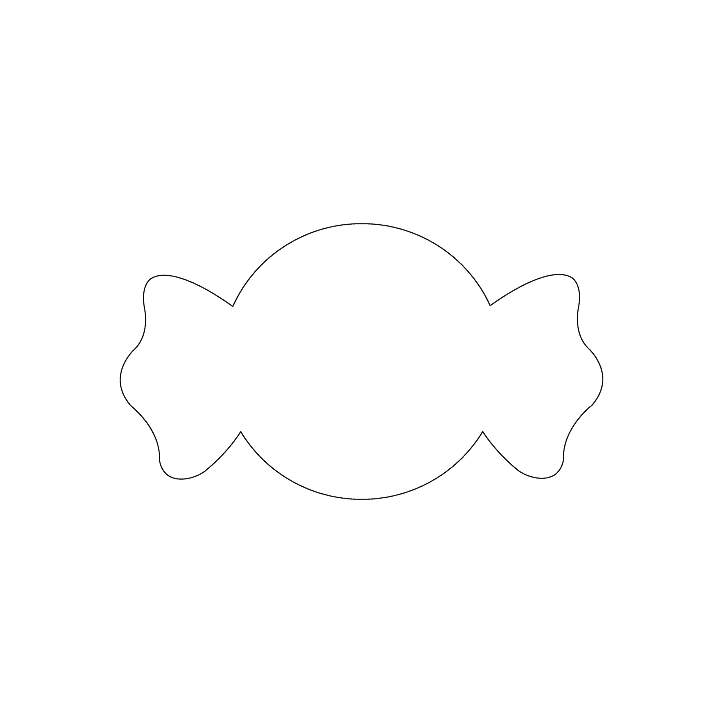 Custom Plastic 3.5" x 2" Candy Shape Cards