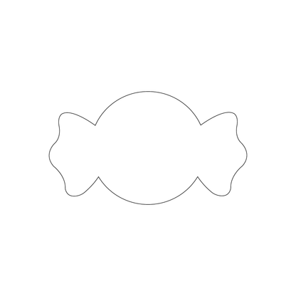 Custom Plastic 3.5" x 2" Candy Shape Cards