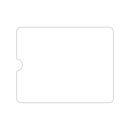 Custom Plastic 8.25" x 6.4375" Half-Circle Cut-Out Signage
