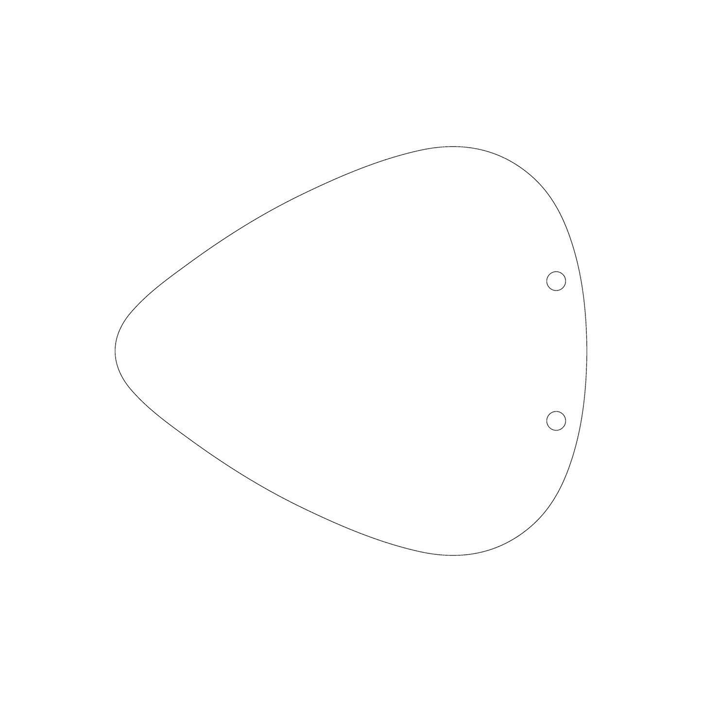 Custom Plastic 7.5" x 6.5" Guitar Pick Shape Menu