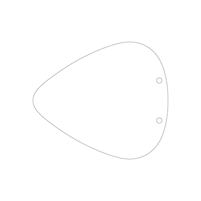 Custom Plastic 7.5" x 6.5" Guitar Pick Shape Menu