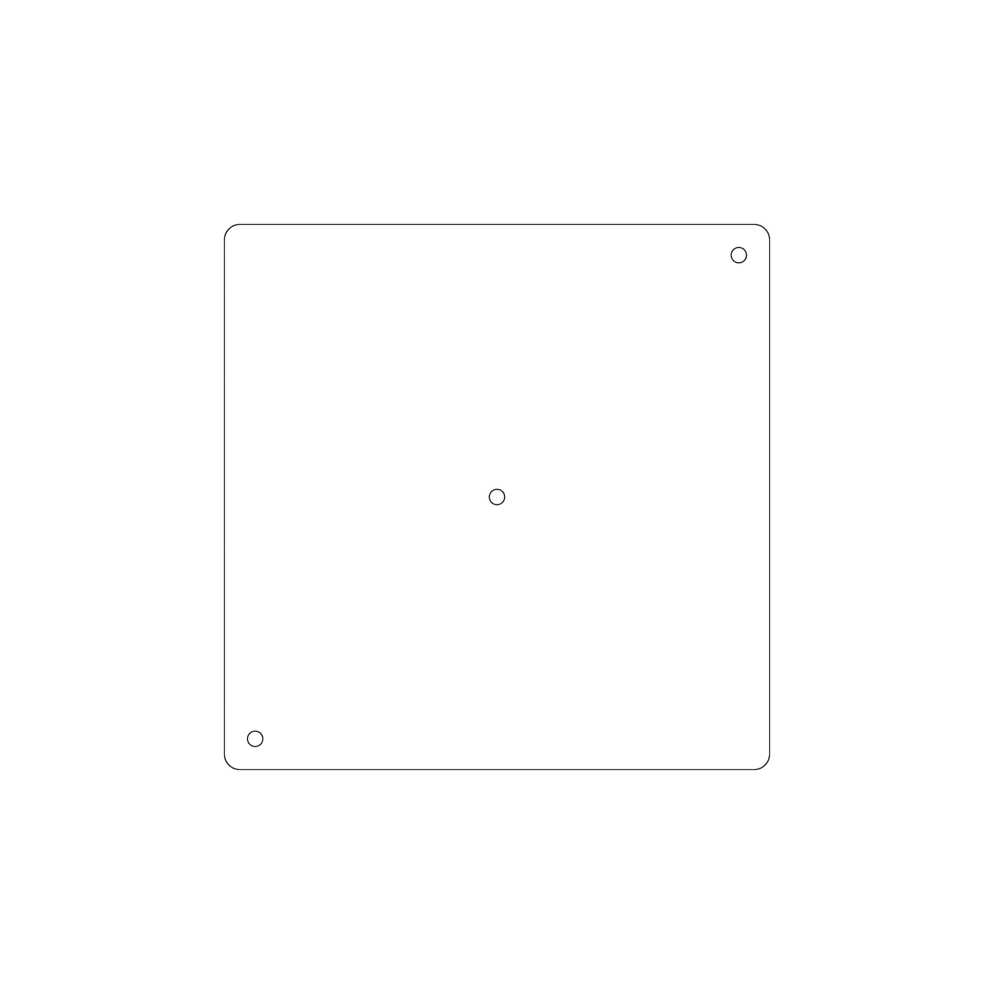 Custom Plastic 4.735" x 4.735" Square Cards with Diagonal Holes
