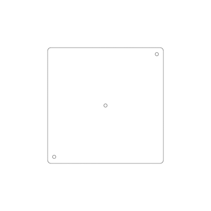 Custom Plastic 4.735" x 4.735" Square Cards with Diagonal Holes