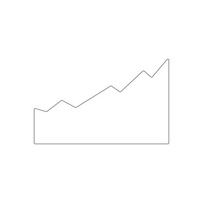 Custom Plastic 3.375" x 2.125" Line Chart Shape Cards
