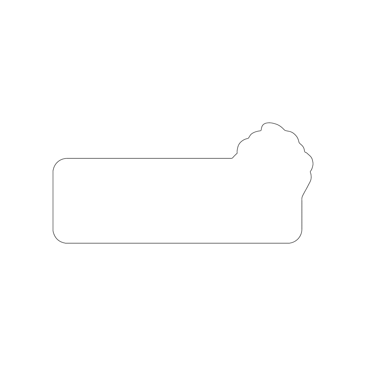 Custom Plastic 4.75" x 2.2" Tree Corner Cards