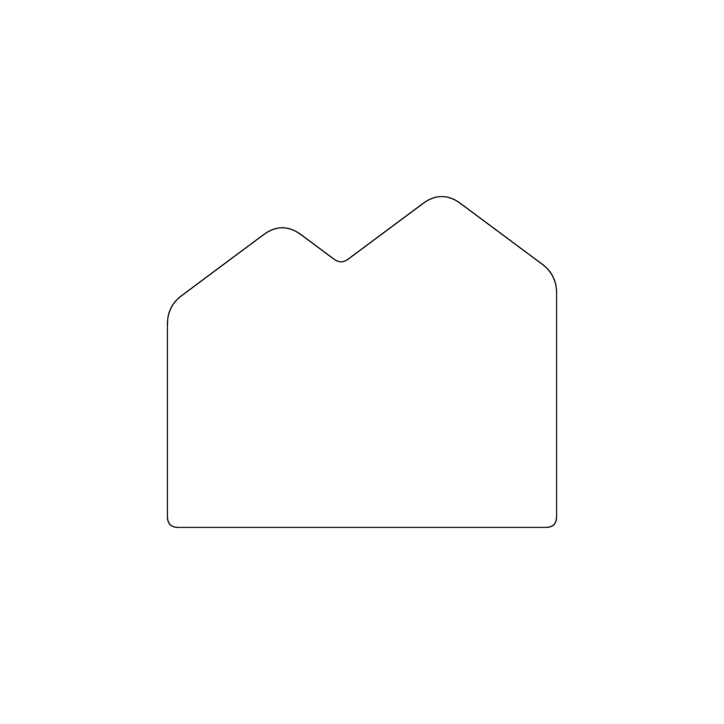 Custom Plastic 2.5" x 2.125" Mountain Shape Cards