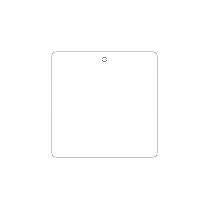 Custom Plastic 3" x 3" Square Tags with Small Hole